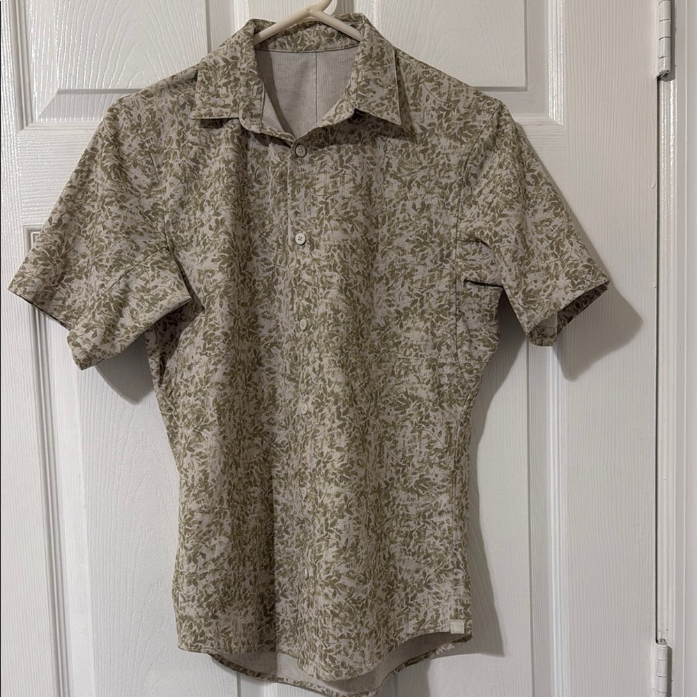Men's Lulu Green Patterned Polo